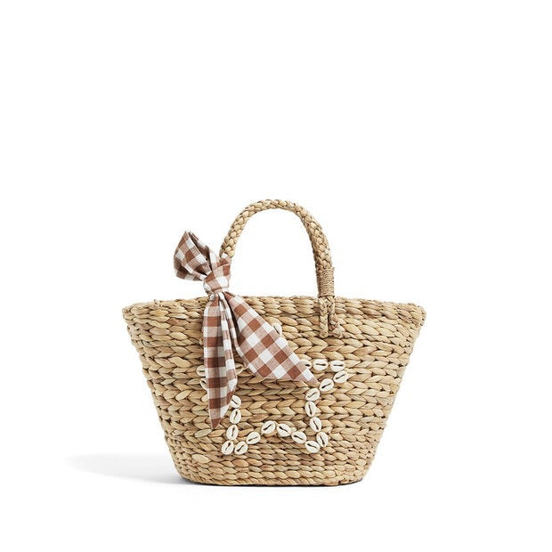 Trendy Basket Bag with Decorative Tied Belt Stornfield