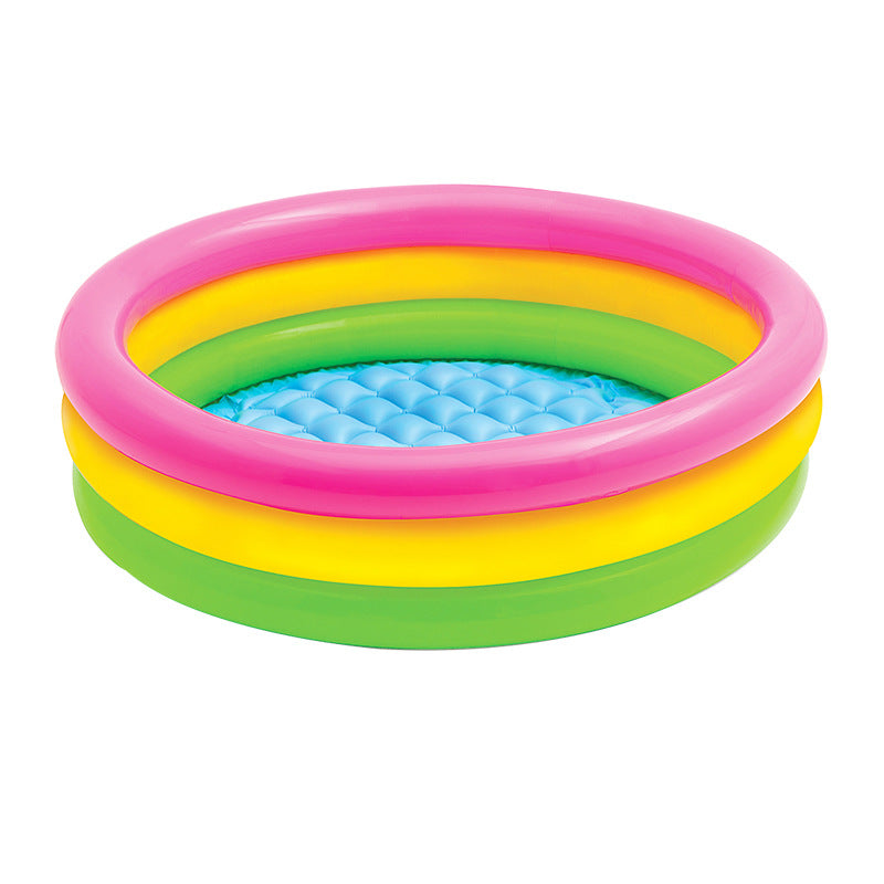 Women Inflatable Children's Pool with Cheerful Animal Motif Stornfield