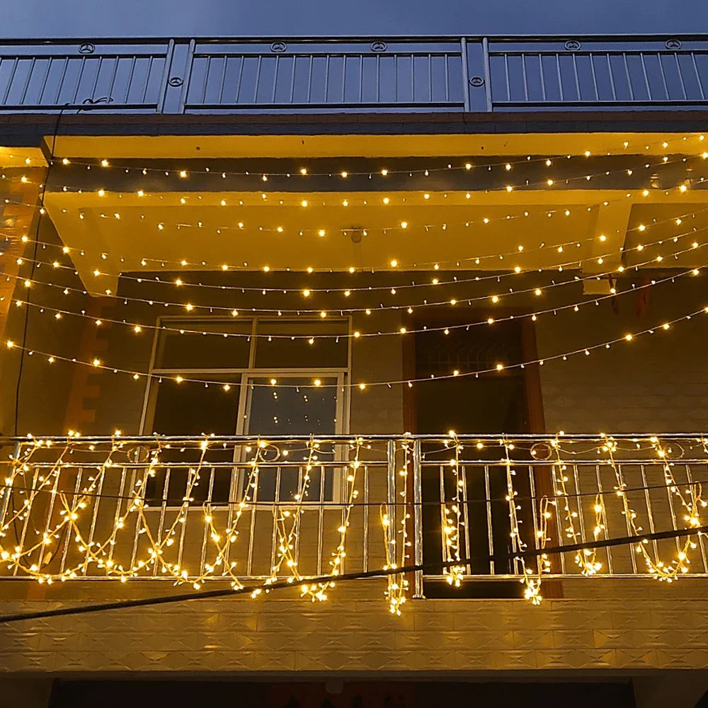 LED curtain light for outdoors – Waterproof fairy lights for garden, balcony, and terrace | Stornfield
