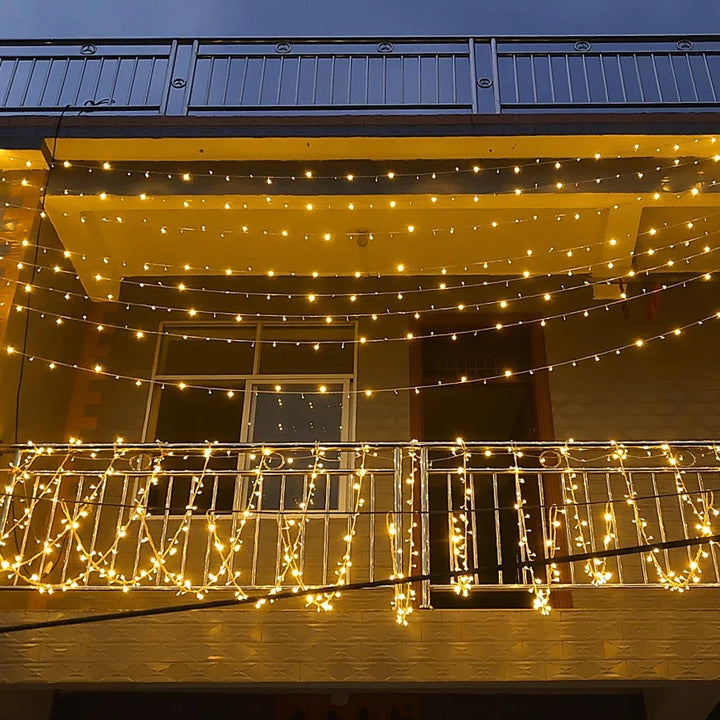 LED curtain light for outdoors – Waterproof fairy lights for garden, balcony, and terrace | Stornfield