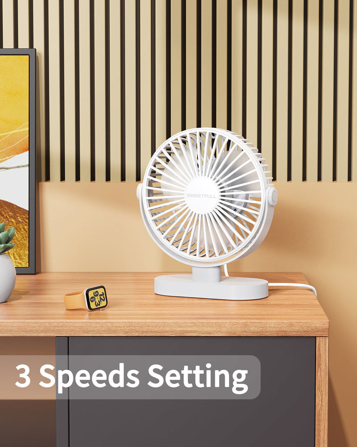 6.5 Inch USB Small Desk Fan for Home Office Car Outdoor Travel | Stornfield