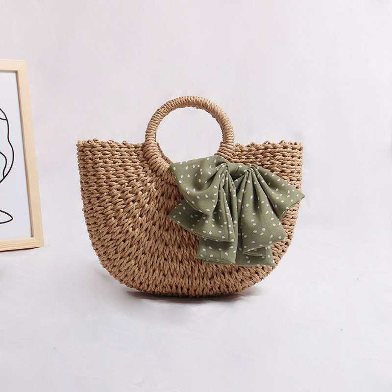 Basket bag with decorative bow details Stornfield