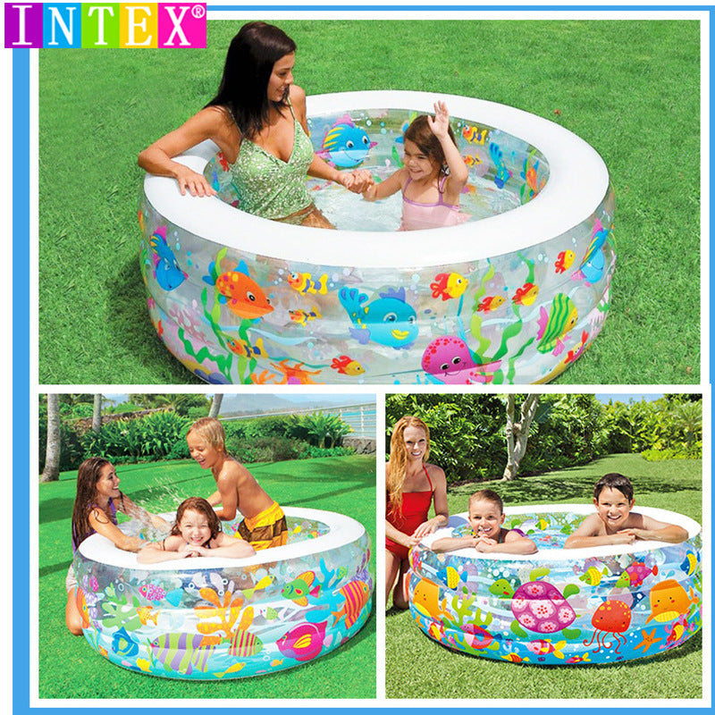 Women Inflatable Children's Pool with Cheerful Animal Motif Stornfield