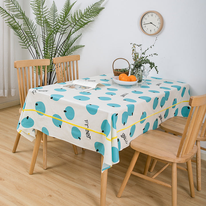Water-repellent tablecloth with fruity citrus print and easy-care coating