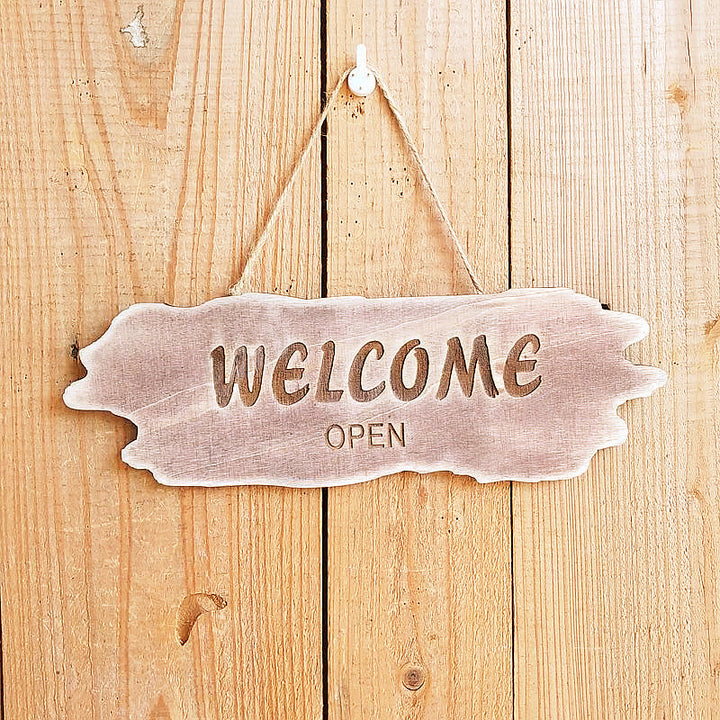 Rustic Wooden Welcome Sign