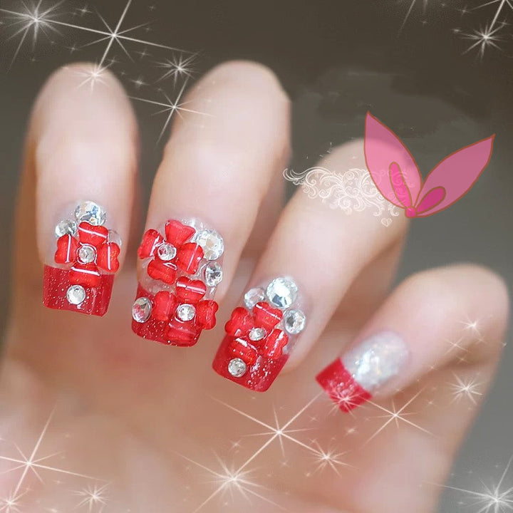 Artificial nails with delicate floral decorations Stornfield