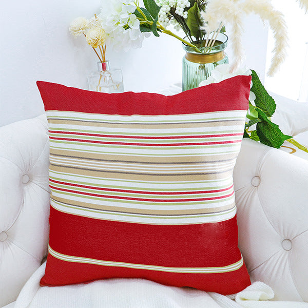 Structured pillowcase with modern stripes
