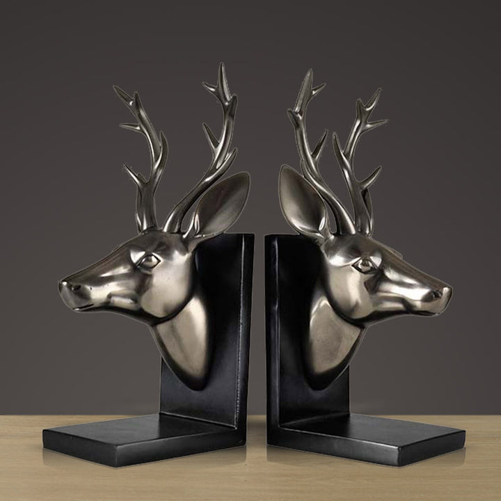 Elegant Deer Head Bookends