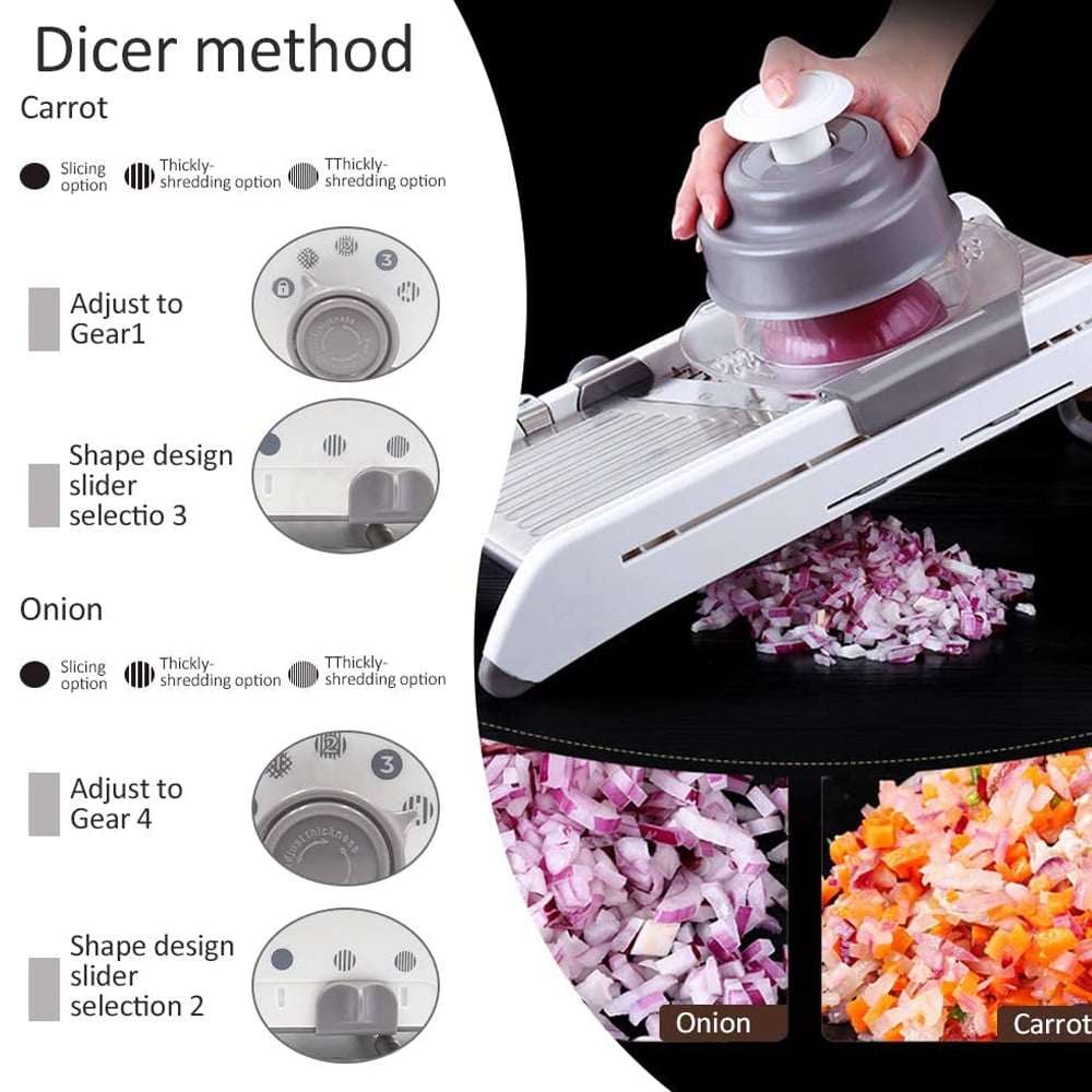 Stornfield | ProSlice Mandoline Vegetable Slicer – Adjustable Stainless Steel Blades for Precision Cutting
