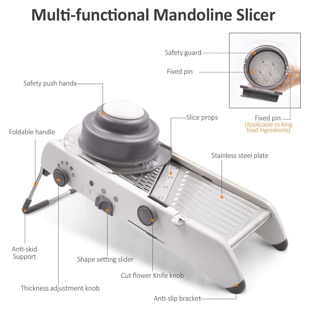 Stornfield | ProSlice Mandoline Vegetable Slicer – Adjustable Stainless Steel Blades for Precision Cutting
