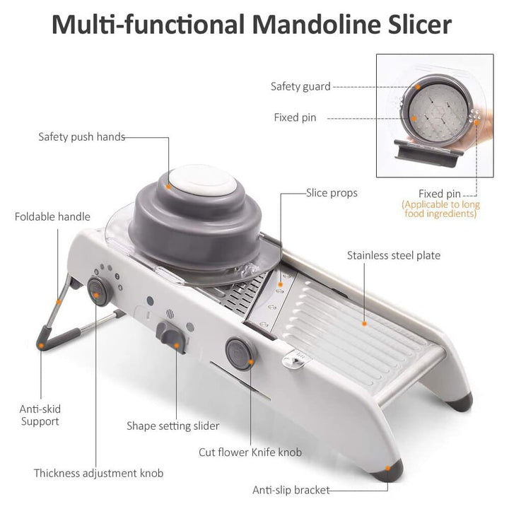 Stornfield | ProSlice Mandoline Vegetable Slicer – Adjustable Stainless Steel Blades for Precision Cutting