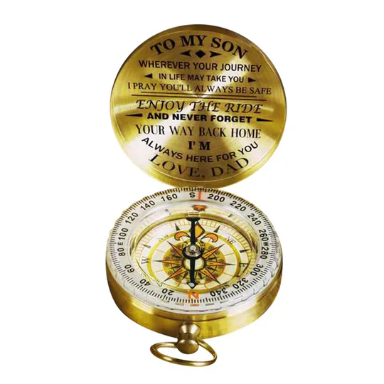 Stornfield | Dad To Son - Enjoy The Ride - Compass Lettering Multi-Function Compass