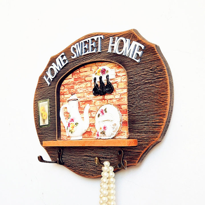 Decorative Wall Hook Organizing Shelf