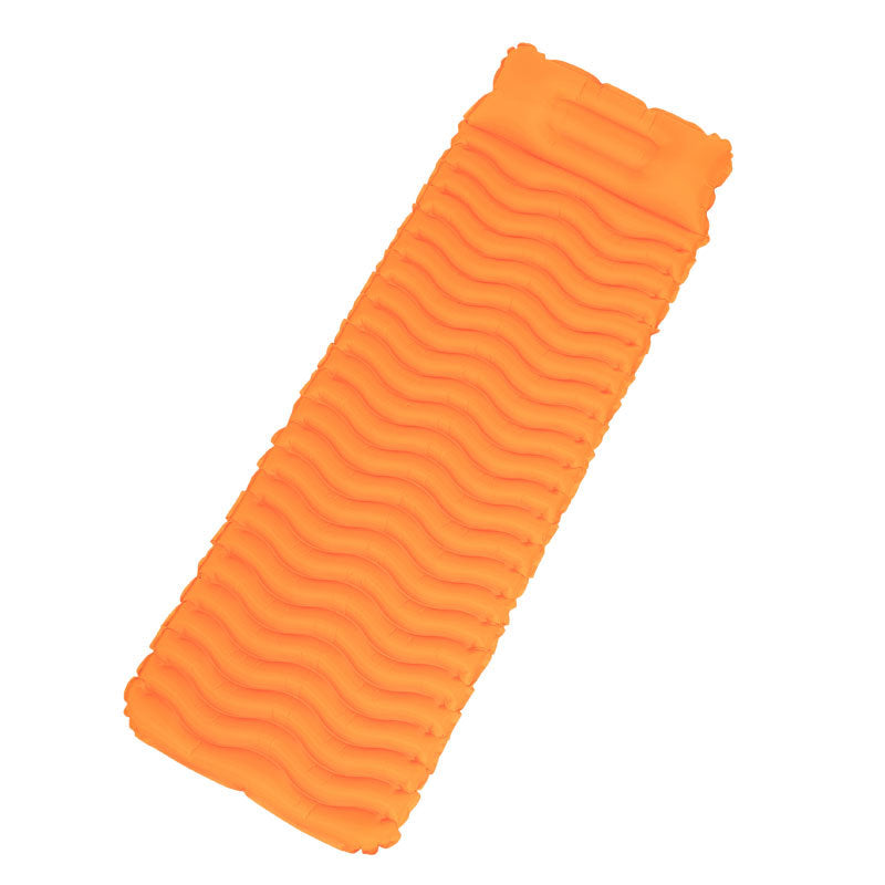 lightweight inflatable camping sleeping pad with integrated pillow and hex-grid air cells Stornfield