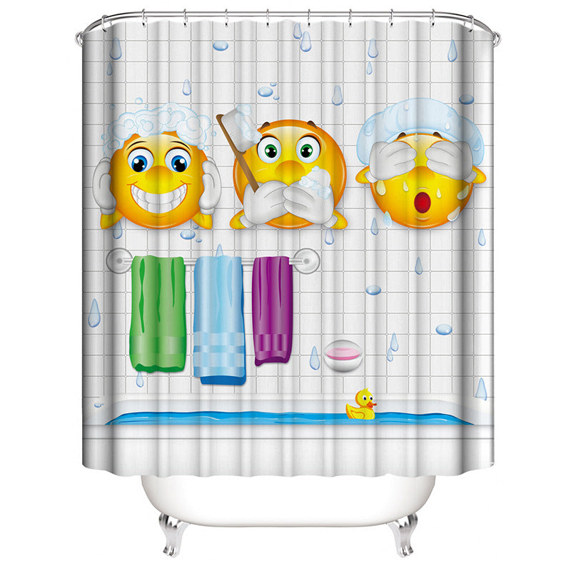 Hippo-Themed Shower Curtain Stornfield