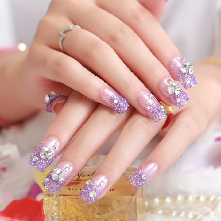 Artificial nails with delicate floral decorations Stornfield