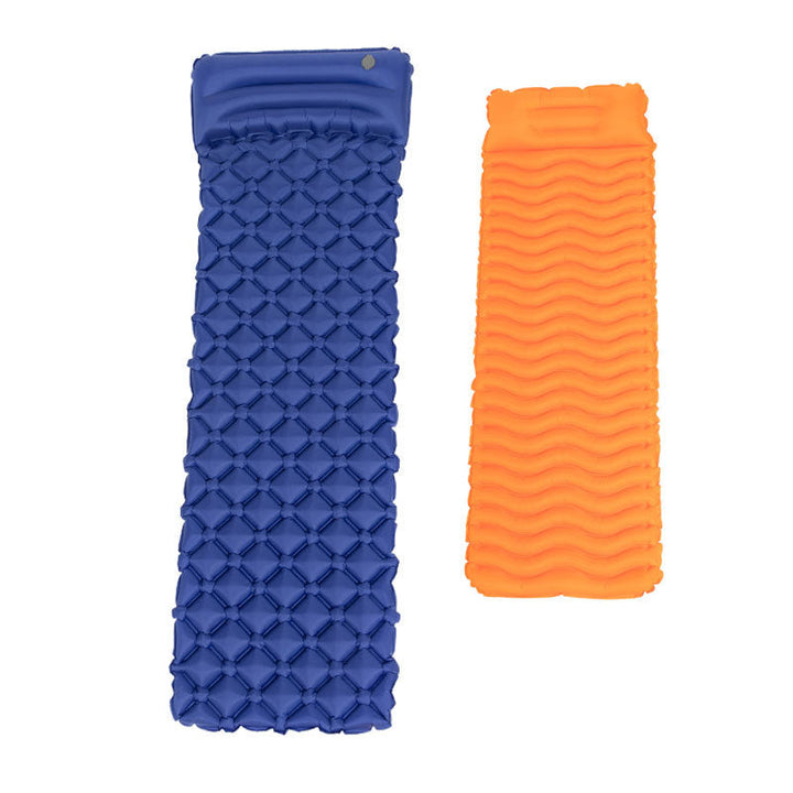 lightweight inflatable camping sleeping pad with integrated pillow and hex-grid air cells Stornfield