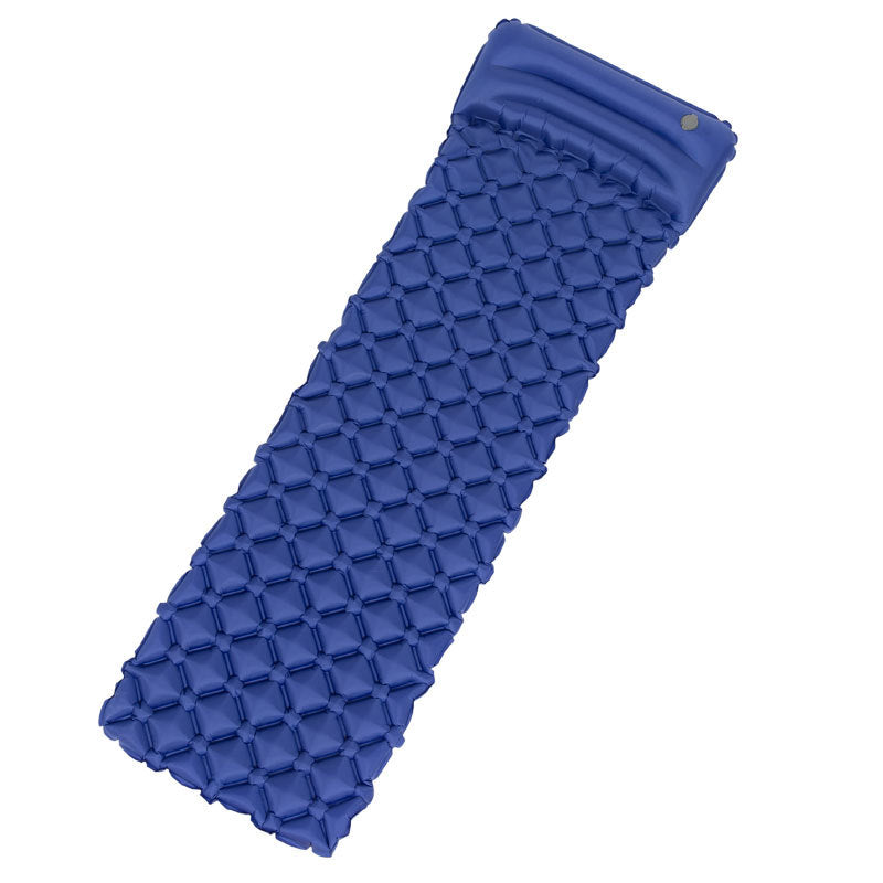 lightweight inflatable camping sleeping pad with integrated pillow and hex-grid air cells Stornfield