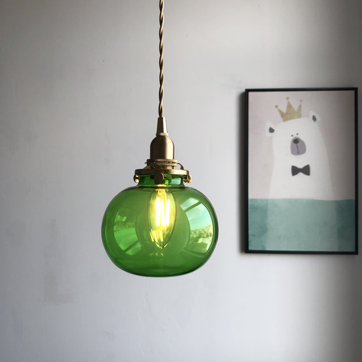 Vintage Glass Pendant Light