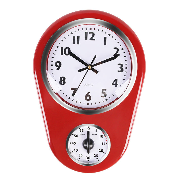 Vintage Wall Clock with Integrated Stopwatch Stornfield