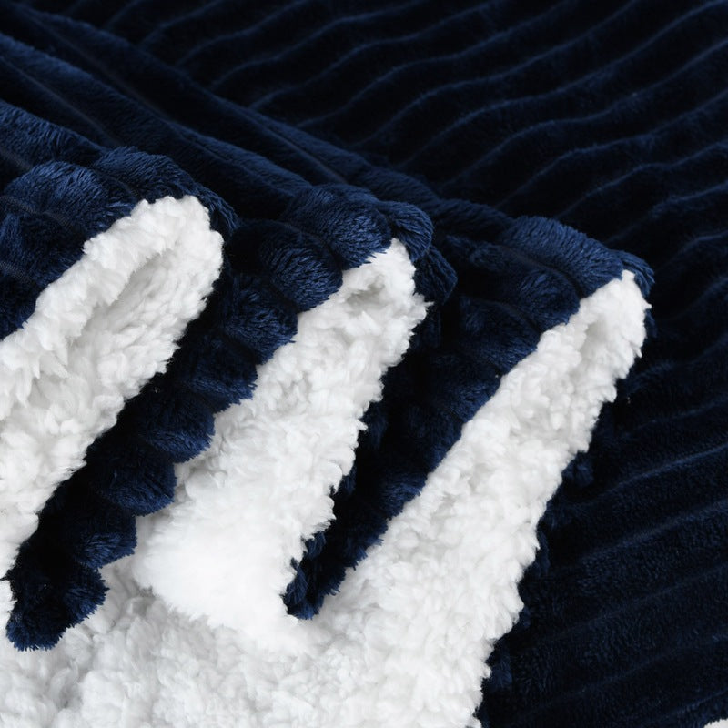 Women's ultra-soft plush blanket with contrasting reversible design Stornfield