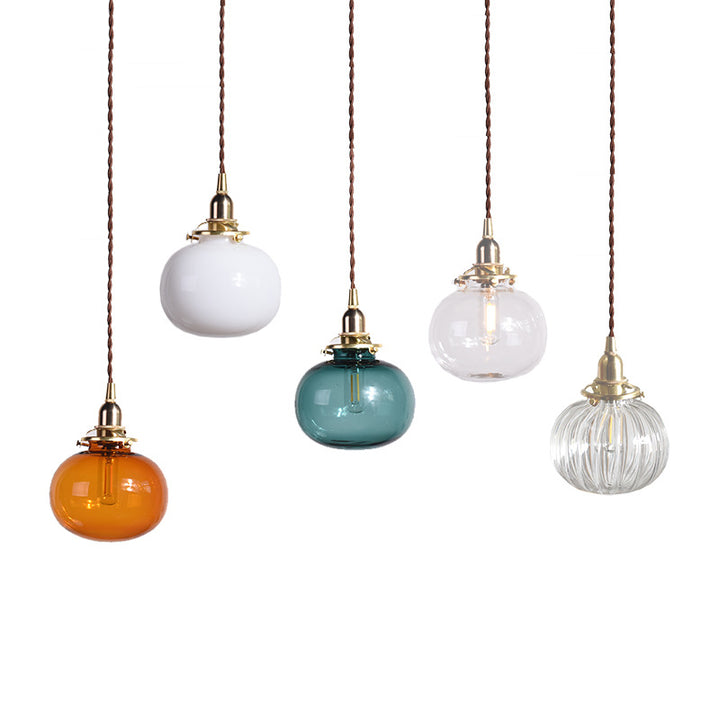 Vintage Glass Pendant Light