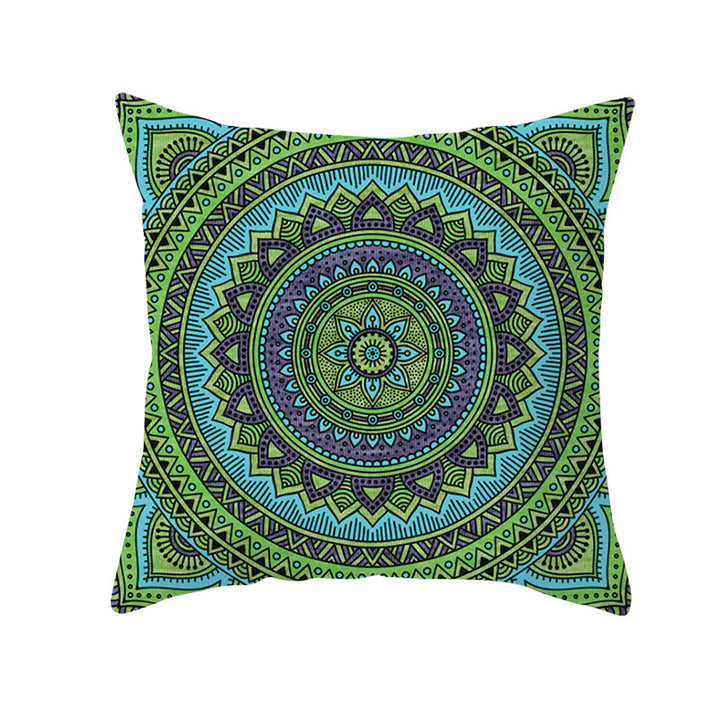 Bohemian Mandala Decorative Square Pillow Cover with Hidden Zipper