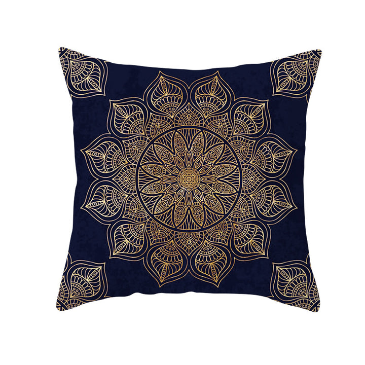 Bohemian Mandala Decorative Square Pillow Cover with Hidden Zipper