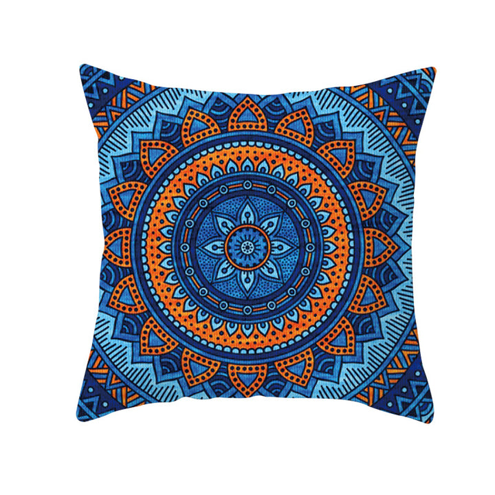 Bohemian Mandala Decorative Square Pillow Cover with Hidden Zipper