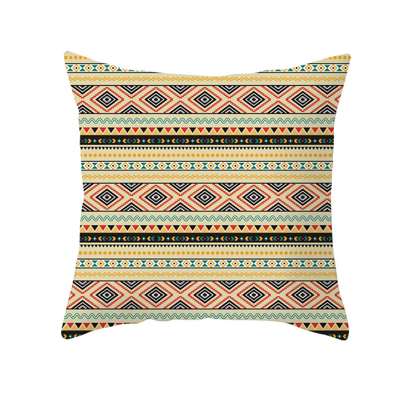 Bohemian Mandala Decorative Square Pillow Cover with Hidden Zipper