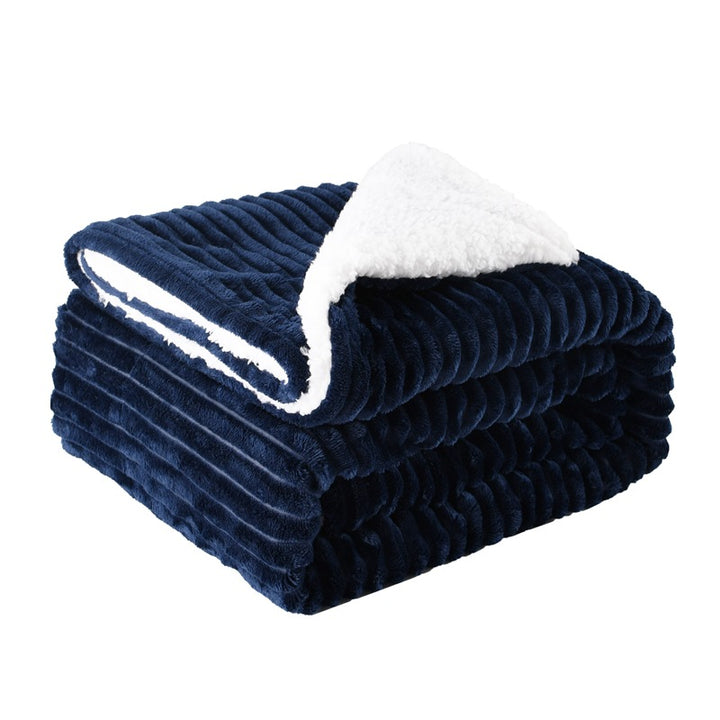 Women's ultra-soft plush blanket with contrasting reversible design Stornfield