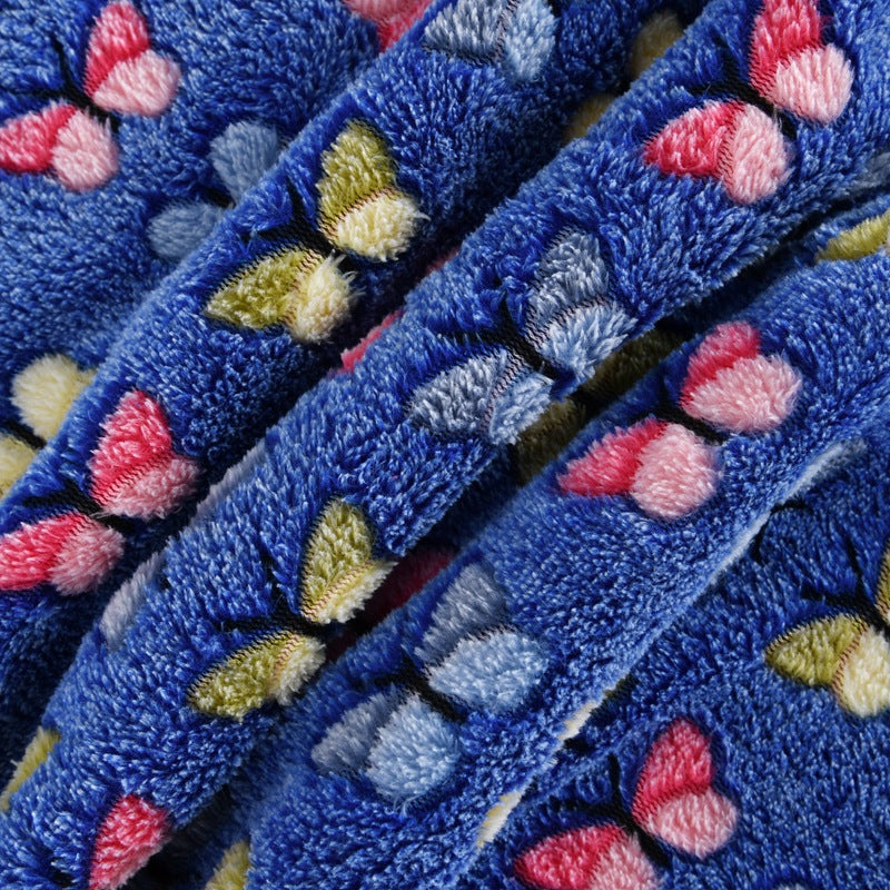 Women's soft and fluffy blanket with colorful butterfly pattern Stornfield