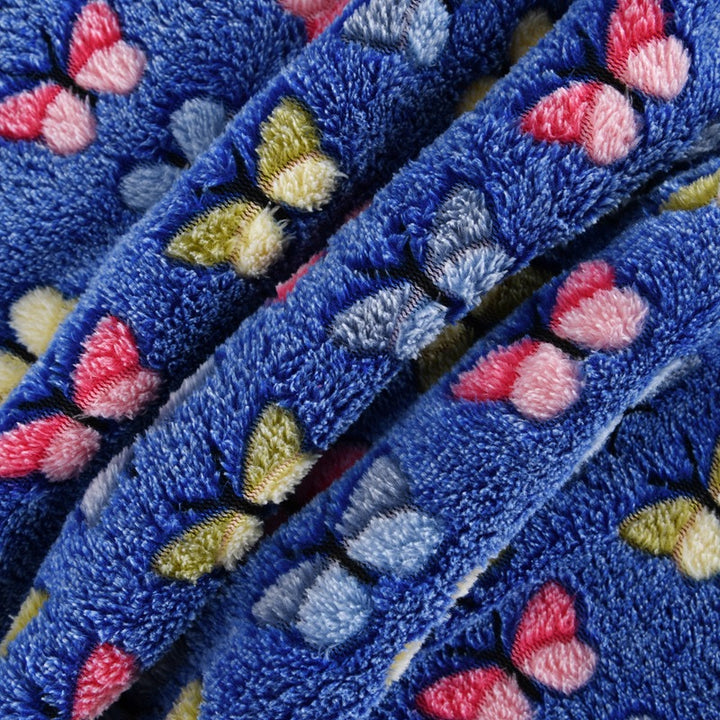 Women's soft and fluffy blanket with colorful butterfly pattern Stornfield
