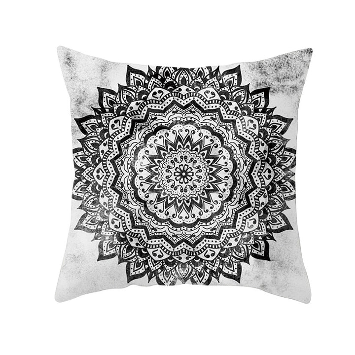 Bohemian Mandala Decorative Square Pillow Cover with Hidden Zipper