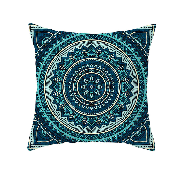 Bohemian Mandala Decorative Square Pillow Cover with Hidden Zipper