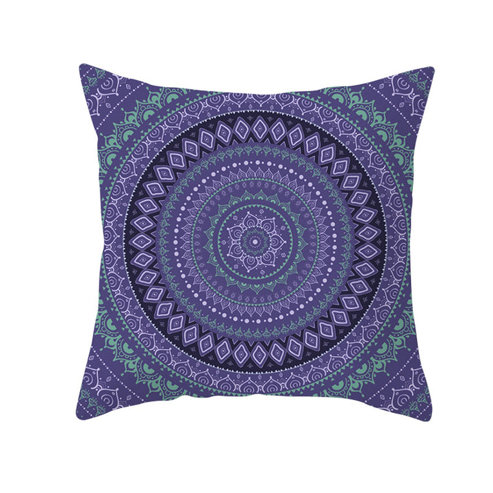 Bohemian Mandala Decorative Square Pillow Cover with Hidden Zipper