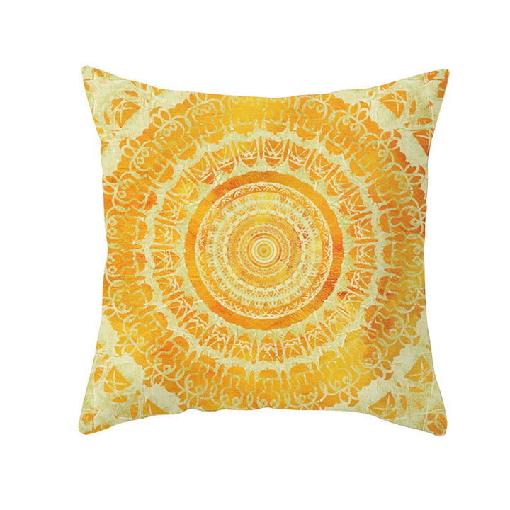 Bohemian Mandala Decorative Square Pillow Cover with Hidden Zipper