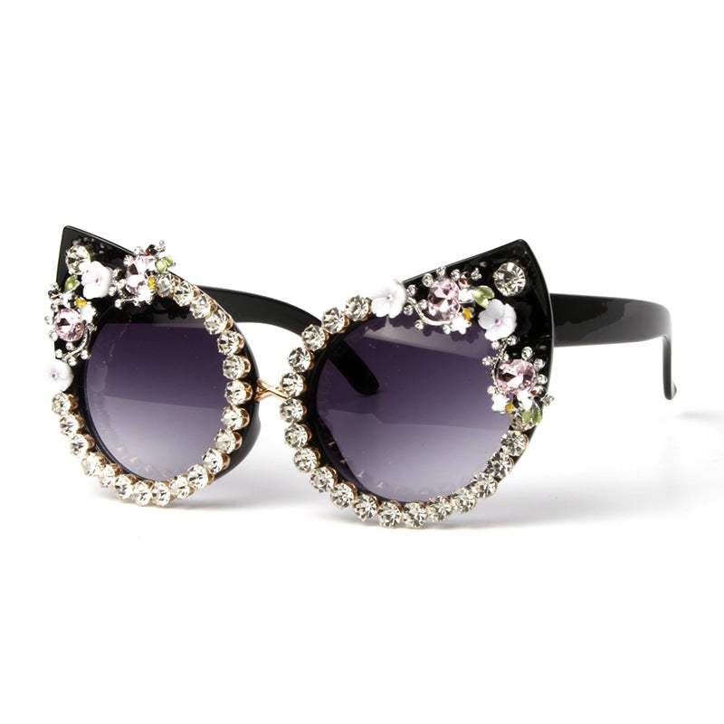 Women's Cat-Eye Sunglasses with Sparkling Gemstones Stornfield