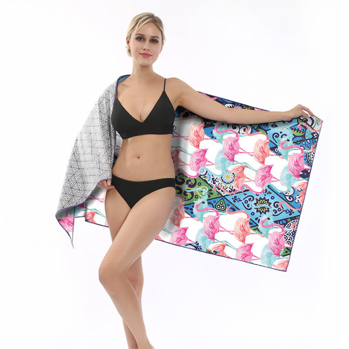 Beach towel with creative floral design Stornfield