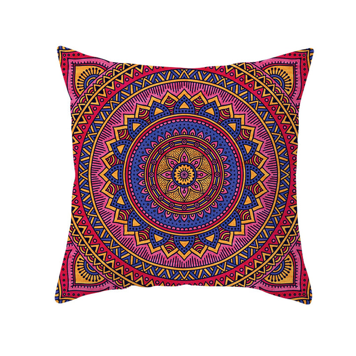 Bohemian Mandala Decorative Square Pillow Cover with Hidden Zipper