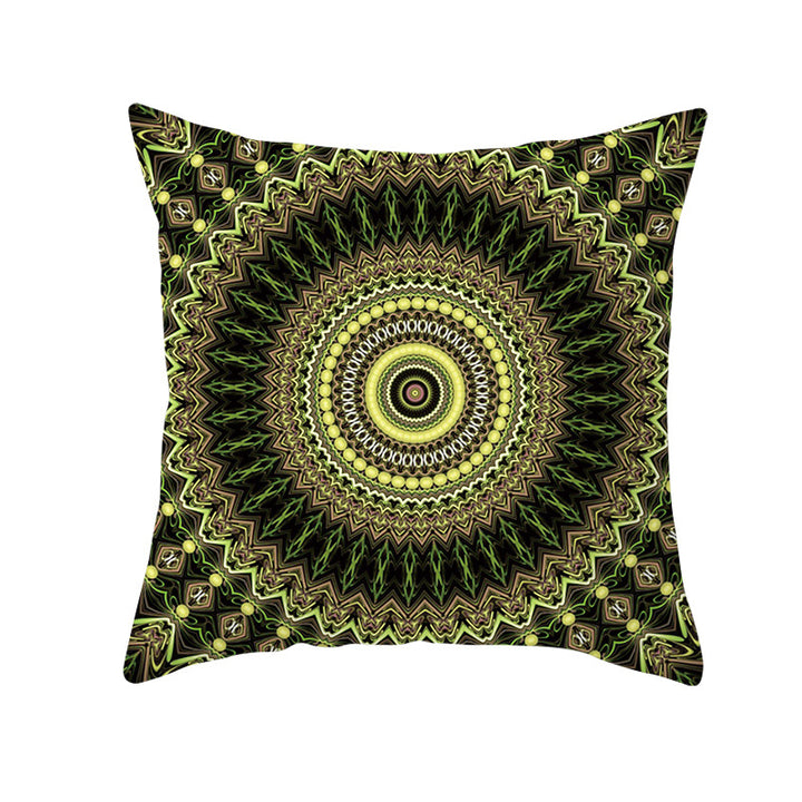 Bohemian Mandala Decorative Square Pillow Cover with Hidden Zipper