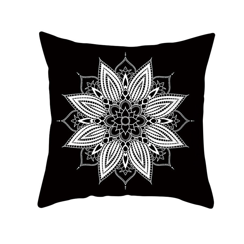 Bohemian Mandala Decorative Square Pillow Cover with Hidden Zipper