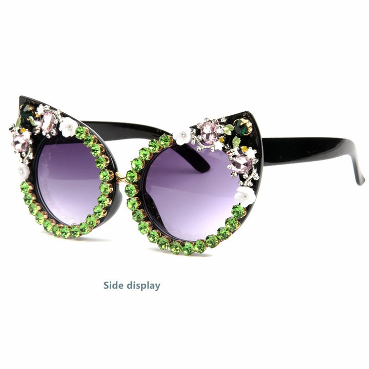 Women's Cat-Eye Sunglasses with Sparkling Gemstones Stornfield