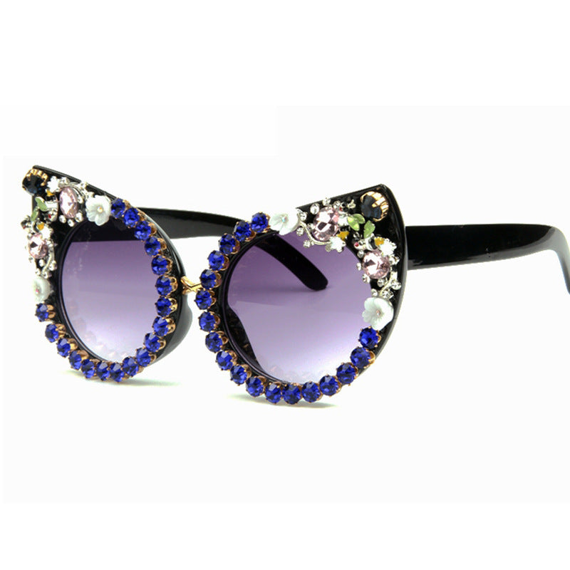 Women's Cat-Eye Sunglasses with Sparkling Gemstones Stornfield