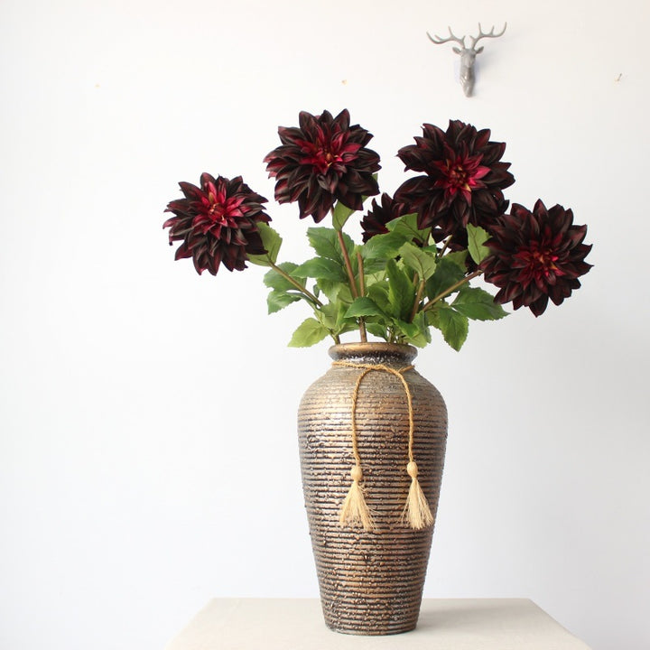 Lifelike Decorative Dahlia Stem