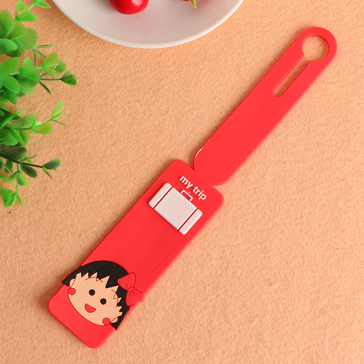 silicone cartoon animal luggage strap with hidden ID card pocket Stornfield