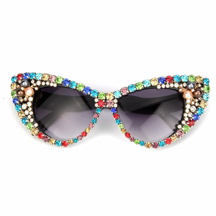 Women's glamorous cat-eye sunglasses with sparkling crystal accents Stornfield