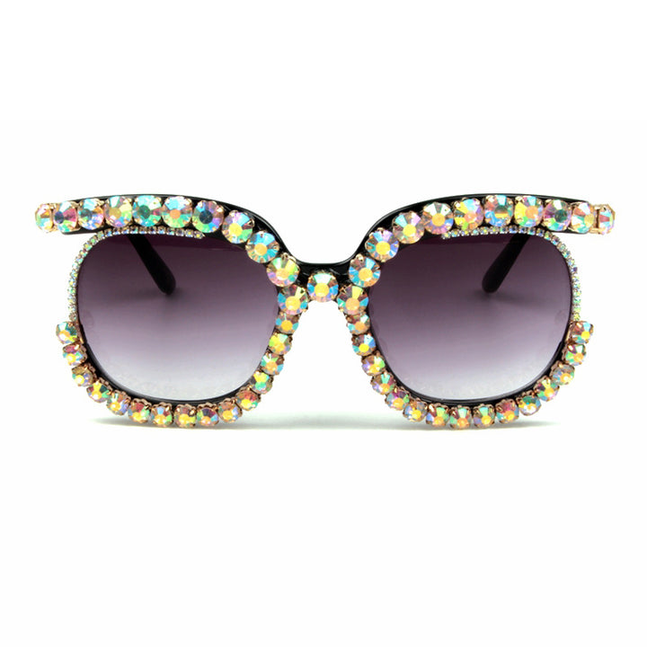 Women's stylish oversized sunglasses with sparkling rhinestone applications Stornfield