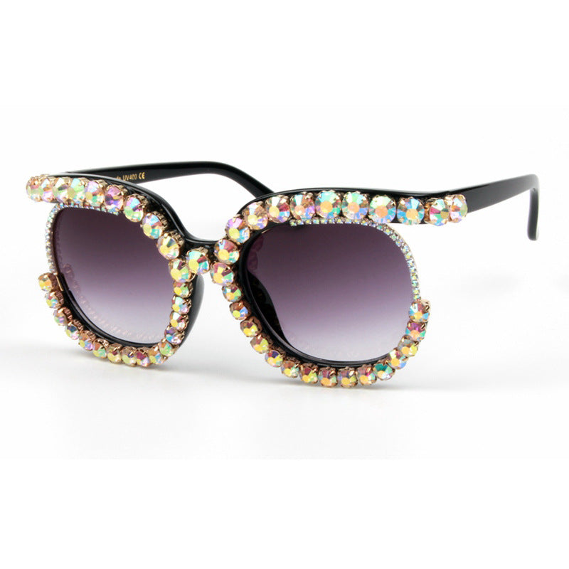 Women's stylish oversized sunglasses with sparkling rhinestone applications Stornfield