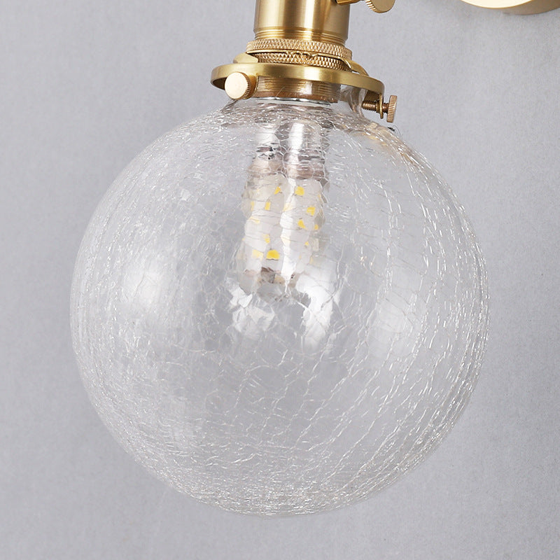 Vintage Glass Globe Pendant Light